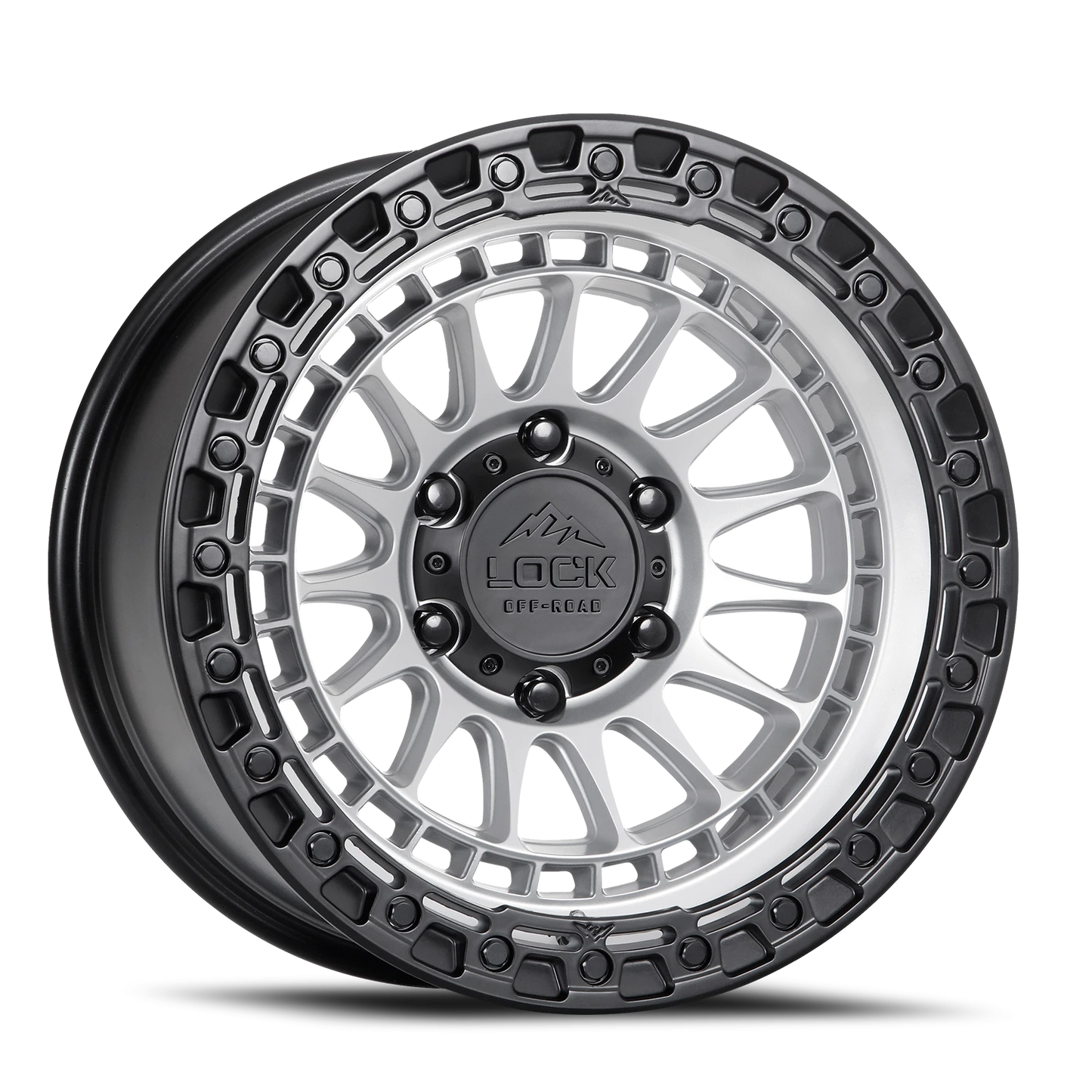 MOJAVE | 20X9 | 5X127 | +0 | MATTE SILVER WITH MATTE BLACK RING | MOJAVE-2957MSMBR
