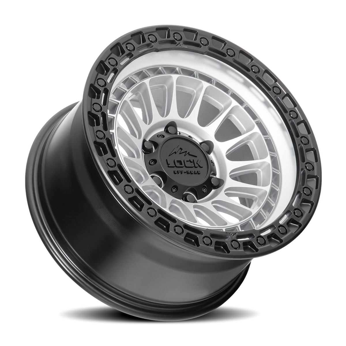 MOJAVE | 17X8.5 | 5X127 | +25 | MATTE SILVER WITH MATTE BLACK RING | MOJAVE-78557MSMBR - Image 2