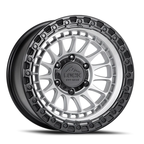 MOJAVE | 17X9 | 8X165.1 | -12 | MATTE SILVER WITH MATTE BLACK RING | MOJAVE-7986MSMBR12N