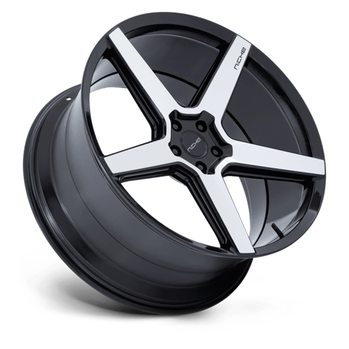 Niche 1PC | NC283 MODENA | 20.0x10.50 | 5X114.3 | 38 | GLOSS BLACK W/ MACHINED FACE
