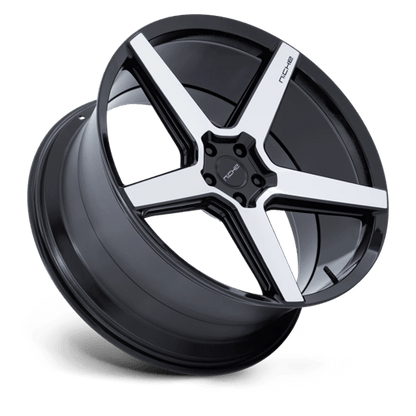 Niche 1PC | NC283 MODENA | 20.0x10.50 | 5X115 | 18 | GLOSS BLACK W/ MACHINED FACE