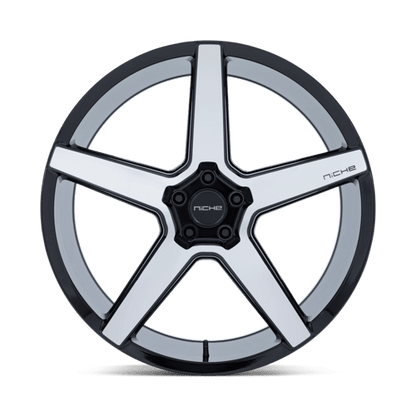 Niche 1PC | NC283 MODENA | 20.0x10.50 | 5X112 | 30 | GLOSS BLACK W/ MACHINED FACE