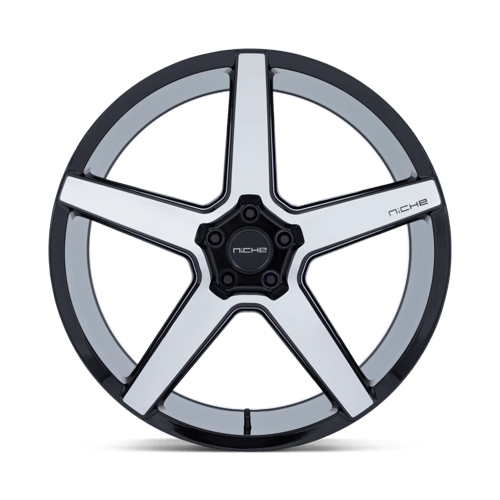 Niche 1PC | NC283 MODENA | 20.0x10.50 | 5X114.3 | 38 | GLOSS BLACK W/ MACHINED FACE