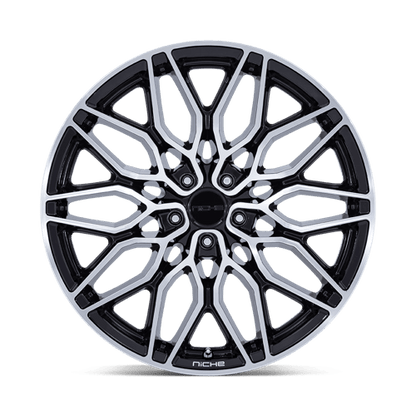 Niche 1PC | NC277 CALABRIA 5 | 22.0x9.00 | 5X120 | 27 | GLOSS BLACK MACHINED