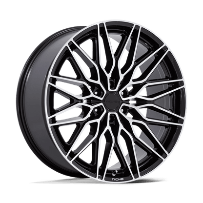 Niche 1PC | NC278 CALABRIA 6 | 22.0x9.50 | 6X135 | 30 | GLOSS BLACK W/ MACHINED
