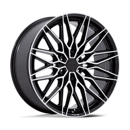 Niche 1PC | NC278 CALABRIA 6 | 22.0x9.50 | 6X139.7 | 19 | GLOSS BLACK W/ MACHINED
