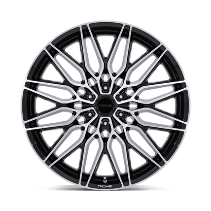 Niche 1PC | NC278 CALABRIA 6 | 24.0x10.00 | 6X139.7 | 20 | GLOSS BLACK W/ MACHINED