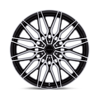 Niche 1PC | NC278 CALABRIA 6 | 20.0x9.50 | 6X135 | 30 | GLOSS BLACK W/ MACHINED
