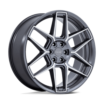 Niche 1PC | NC281 RISE | 24.0x10.00 | 5X120 | 30 | ANTHRACITE W/ MACHINED FACE