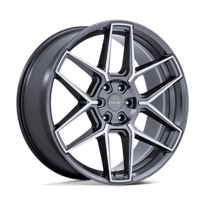 Niche 1PC | NC281 RISE | 20.0x10.50 | 5X120 | 38 | ANTHRACITE W/ MACHINED FACE