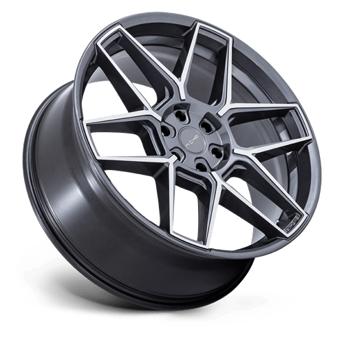 Niche 1PC | NC281 RISE | 20.0x9.00 | 5X120 | 27 | ANTHRACITE W/ MACHINED FACE