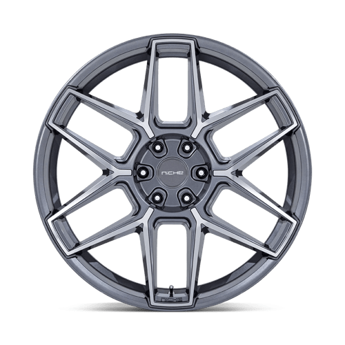 Niche 1PC | NC281 RISE | 24.0x10.00 | 5X127 | 30 | ANTHRACITE W/ MACHINED FACE