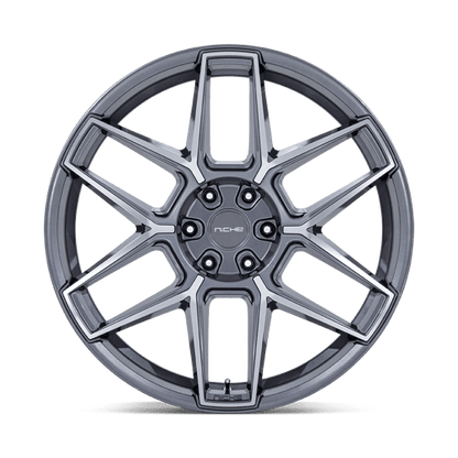 Niche 1PC | NC281 RISE | 24.0x10.00 | 5X127 | 30 | ANTHRACITE W/ MACHINED FACE