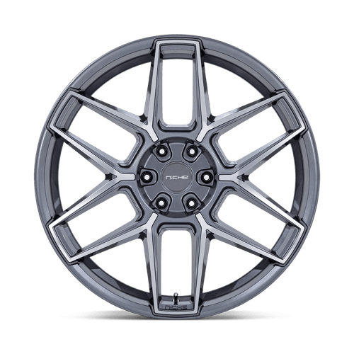 Niche 1PC | NC281 RISE | 20.0x10.50 | 5X120 | 38 | ANTHRACITE W/ MACHINED FACE