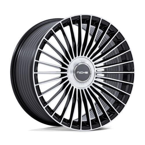 Niche 1PC | NC282 SERENE | 22.0x10.50 | 5X108/5X114.3 | 45 | GLOSS BLACK W/ MACHINED FACE