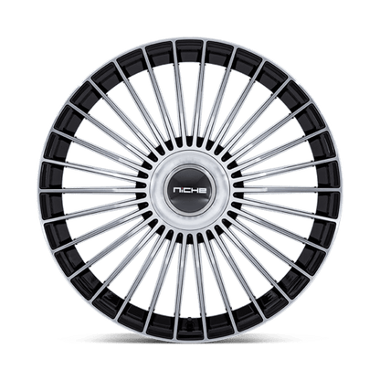 Niche 1PC | NC282 SERENE | 20.0x9.00 | 5X112/5X120 | 20 | GLOSS BLACK W/ MACHINED FACE
