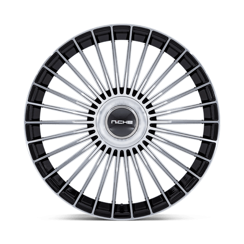 Niche 1PC | NC282 SERENE | 22.0x10.50 | 5X112/5X120 | 38 | GLOSS BLACK W/ MACHINED FACE