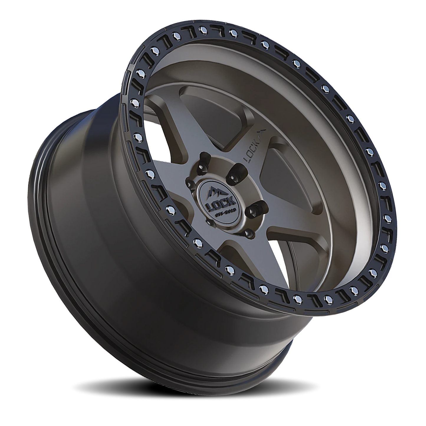OLYMPUS | 17X9 | 5X127 | -12 | MATTE GREY W MATTE BLACK RING | OLYMPUS-7957MGMBR - Image 2