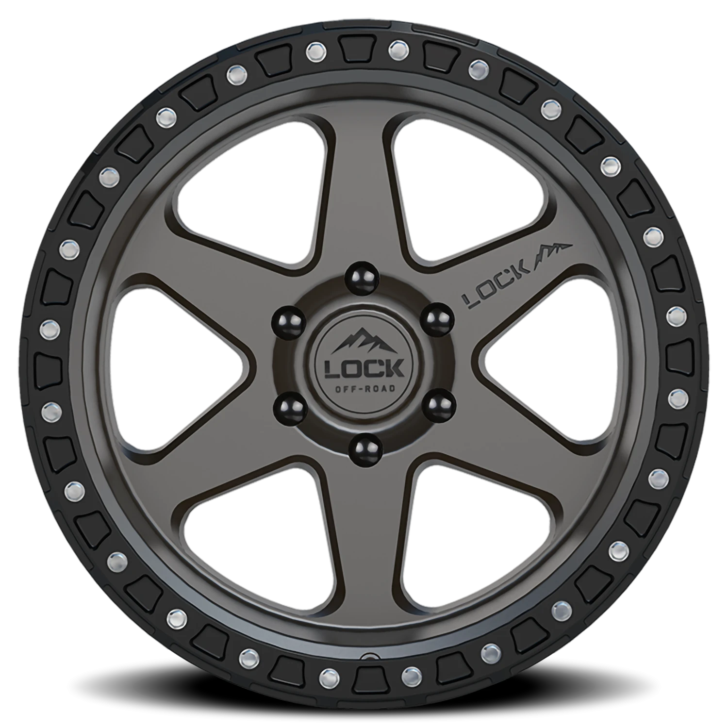 OLYMPUS | 17X9 | 5X127 | -12 | MATTE GREY W MATTE BLACK RING | OLYMPUS-7957MGMBR - Image 3