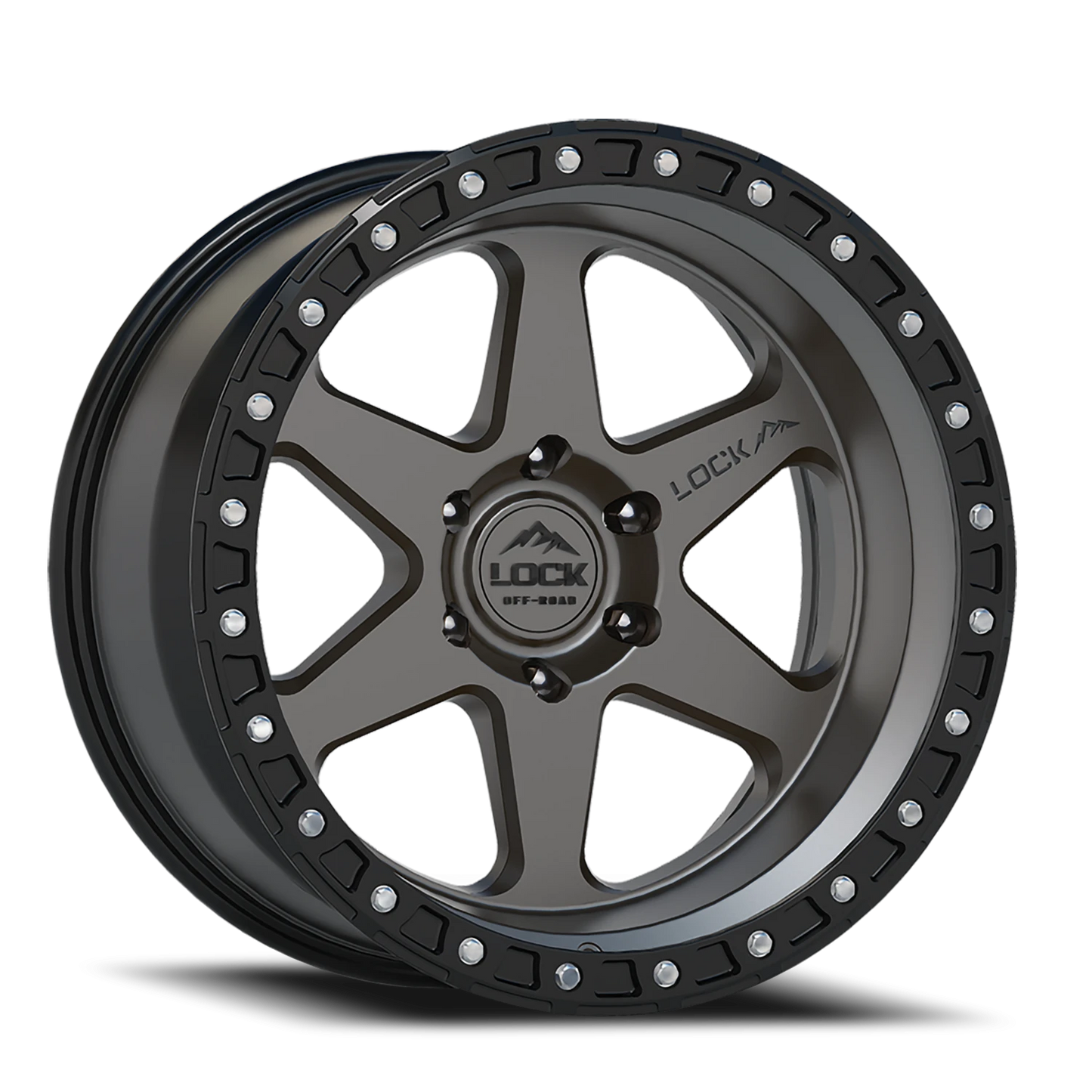 OLYMPUS | 17X9 | 6X139.7 | -12 | MATTE GREY W MATTE BLACK RING | OLYMPUS-7969MGMBR12N