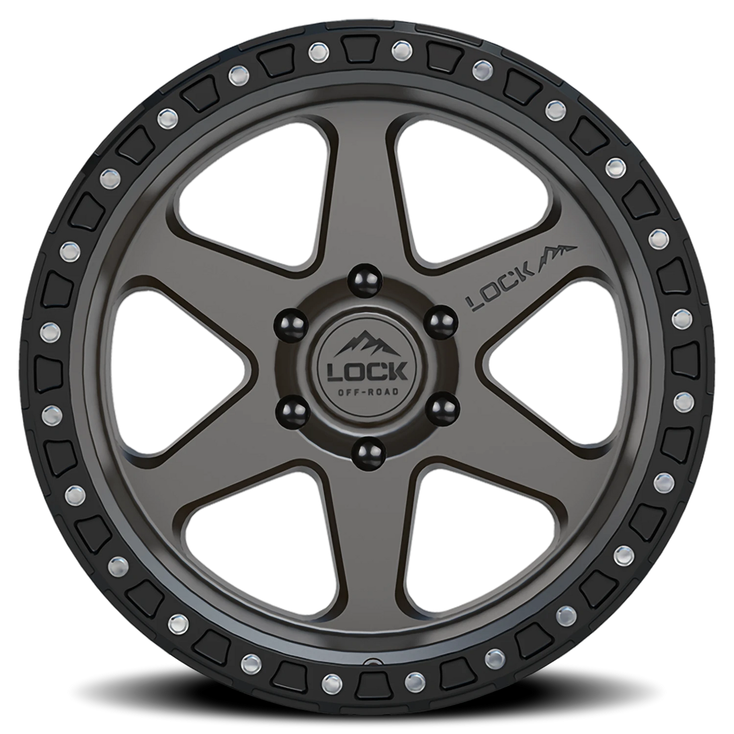 OLYMPUS | 17X9 | 6X139.7 | -12 | MATTE GREY W MATTE BLACK RING | OLYMPUS-7969MGMBR12N - Image 3