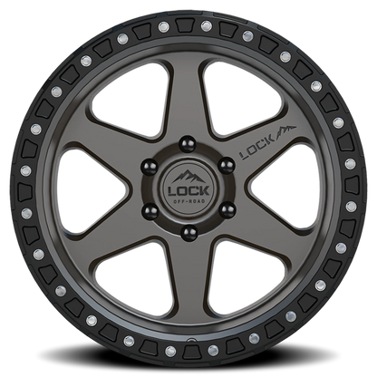 OLYMPUS | 17X9 | 6X139.7 | -12 | MATTE GREY W MATTE BLACK RING | OLYMPUS-7969MGMBR12N - Image 3