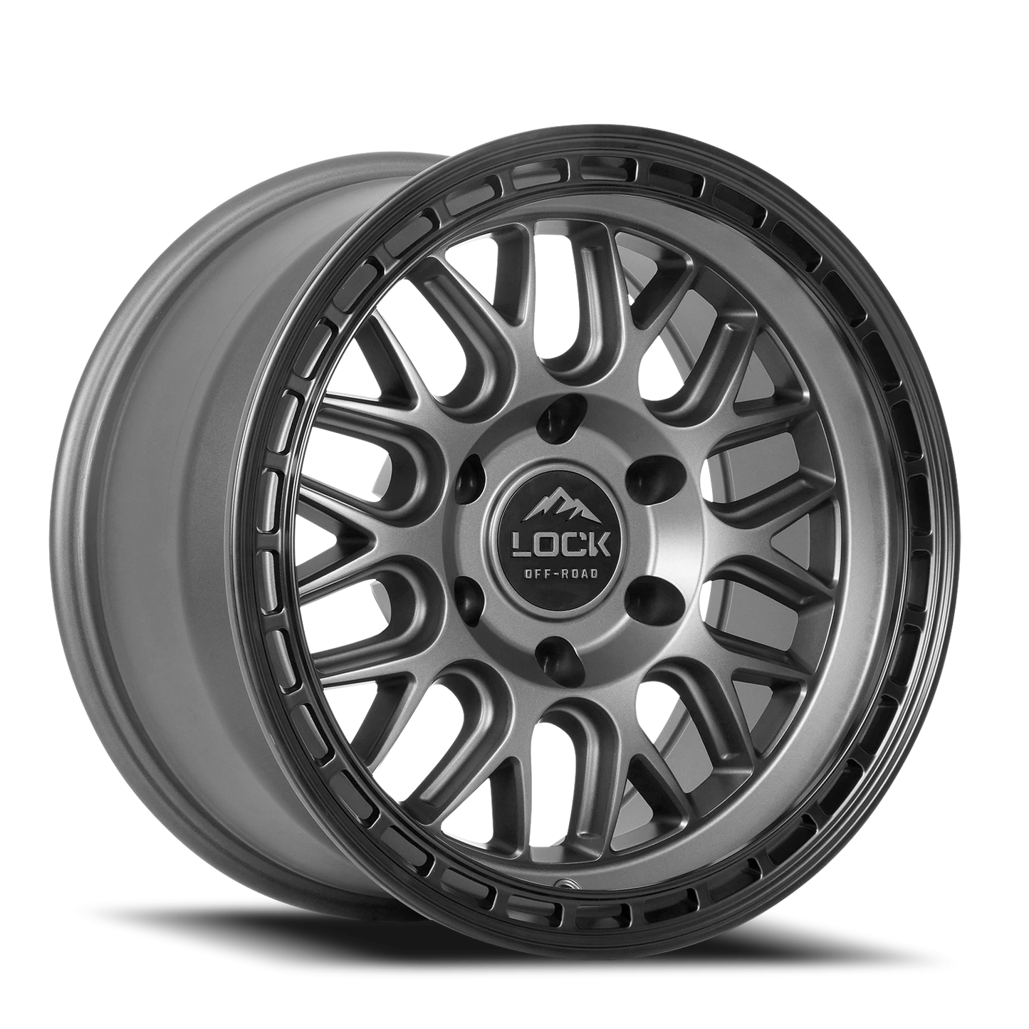 ONYX | 17X9 | 5X127 | +1 | MATTE GREY W MATTE BLACK RING | ONYX-7957MGMBR