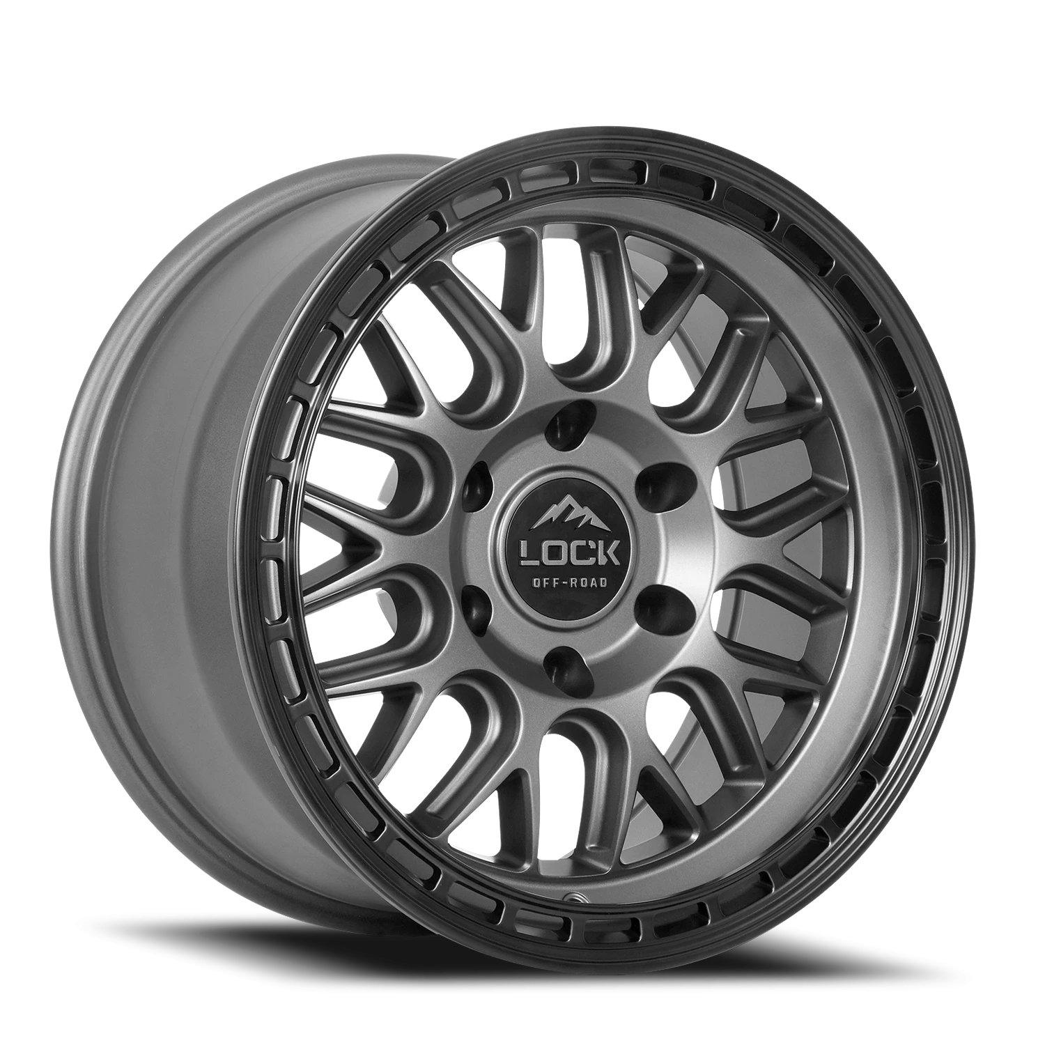 ONYX | 17X9 | 5X127 | +1 | MATTE GREY W MATTE BLACK RING | ONYX-7957MGMBR