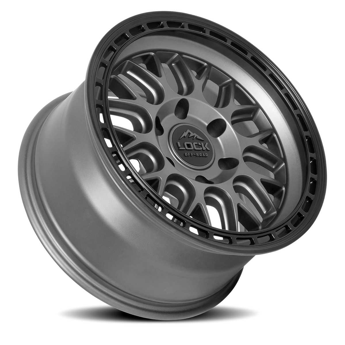 ONYX | 17X9 | 5X127 | +1 | MATTE GREY W MATTE BLACK RING | ONYX-7957MGMBR - Image 2
