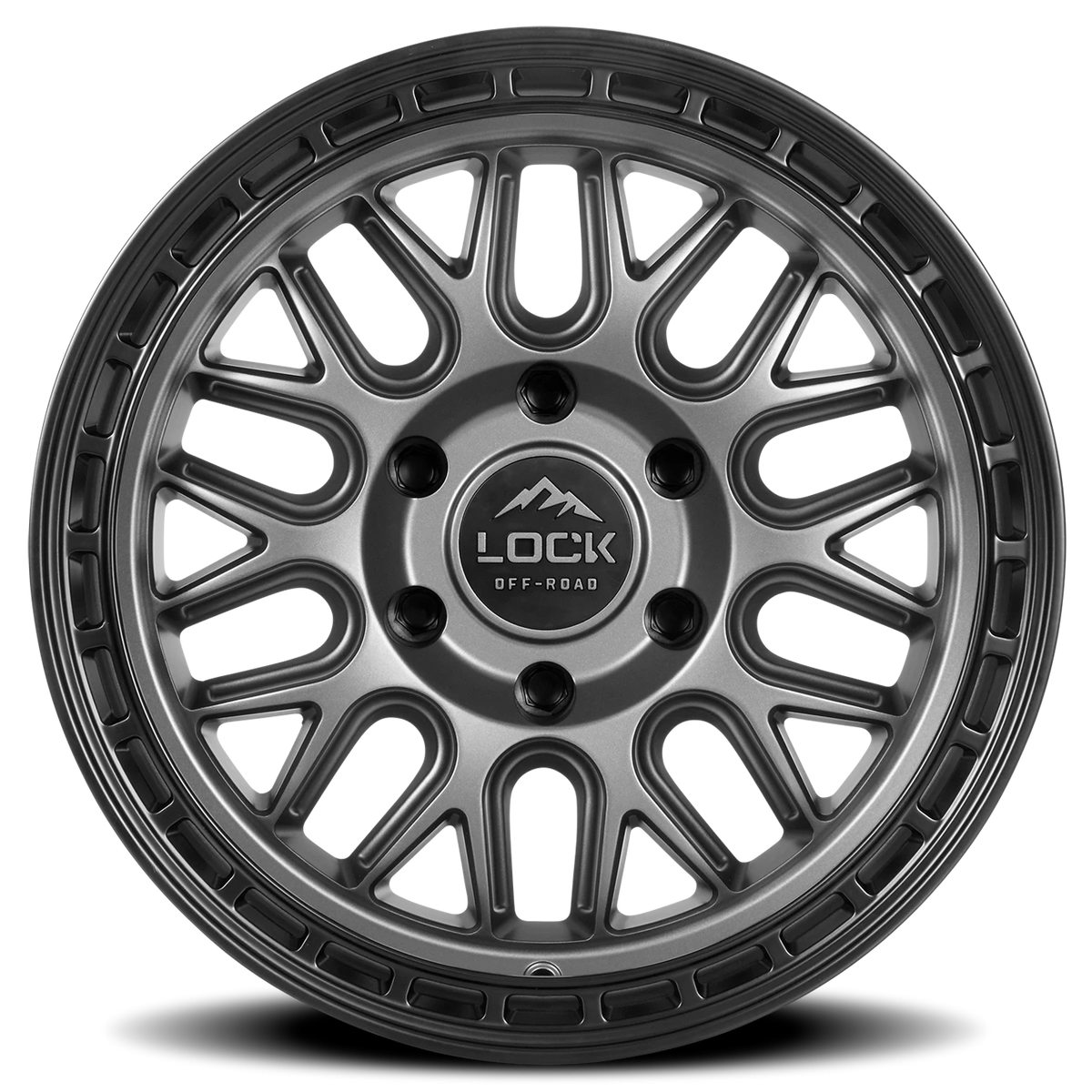 ONYX | 17X9 | 5X127 | +1 | MATTE GREY W MATTE BLACK RING | ONYX-7957MGMBR - Image 3