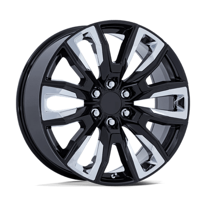 Performance Replicas | PR225 | 22.0x9.00 | 6X139.7 | 28 | GLOSS BLACK W/ CHROME ACCENTS