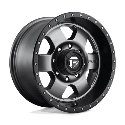Fuel 1PC | D619 PODIUM | 18.0x9.00 | 8X165.1 | 1 | MATTE GUNMETAL BLACK BEAD RING