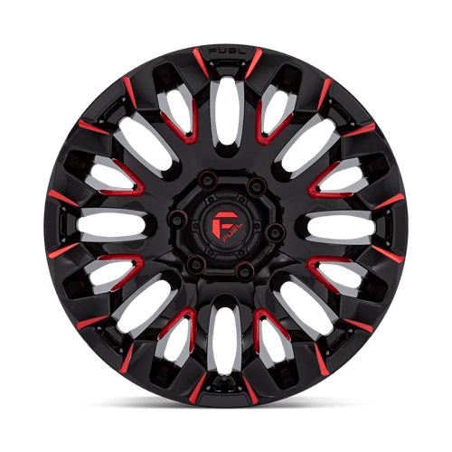 Fuel 1PC | D829 QUAKE | 18.0x9.00 | 6X139.7 | 1 | GLOSS BLACK MILLED RED TINT