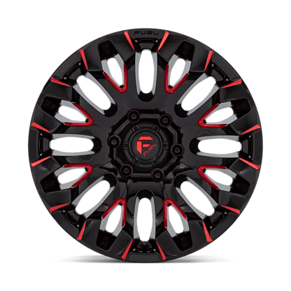 Fuel 1PC | D829 QUAKE | 18.0x9.00 | 6X139.7 | 1 | GLOSS BLACK MILLED RED TINT