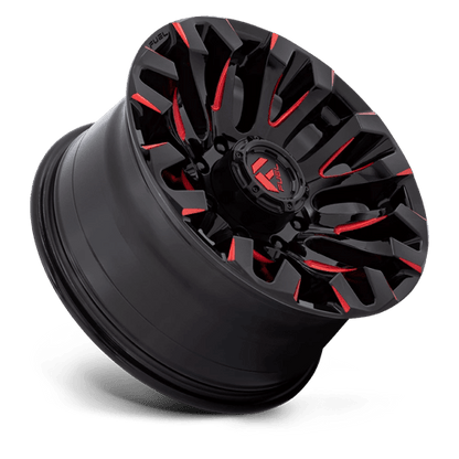 Fuel 1PC | D829 QUAKE | 18.0x9.00 | 8X180 | 1 | GLOSS BLACK MILLED RED TINT