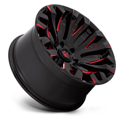 Fuel 1PC | D829 QUAKE | 20.0x9.00 | 5X139.7 | 1 | GLOSS BLACK MILLED RED TINT