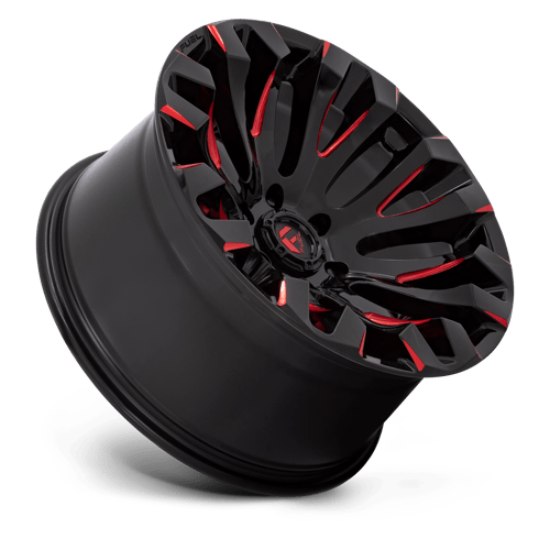 Fuel 1PC | D829 QUAKE | 20.0x10.00 | 6X139.7 | -18 | GLOSS BLACK MILLED RED TINT