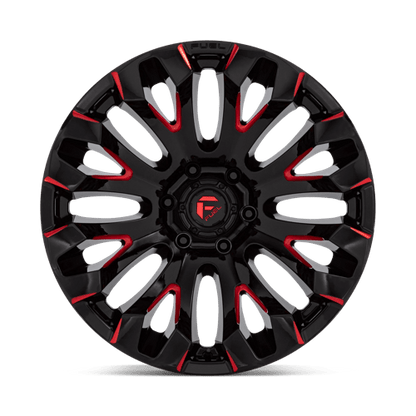 Fuel 1PC | D829 QUAKE | 18.0x9.00 | 5X127 | 1 | GLOSS BLACK MILLED RED TINT