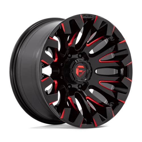 Fuel 1PC | D829 QUAKE | 20.0x10.00 | 8X170 | -18 | GLOSS BLACK MILLED RED TINT