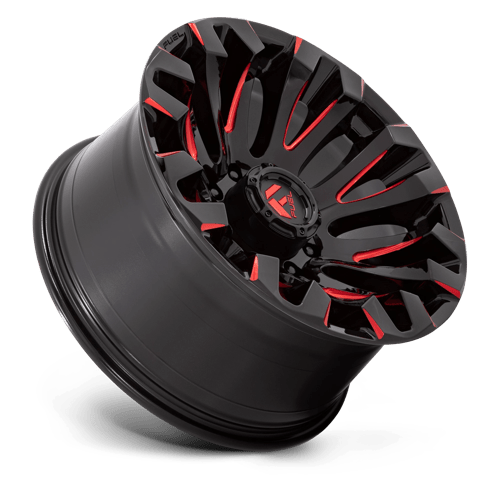 Fuel 1PC | D829 QUAKE | 20.0x10.00 | 8X165.1 | -18 | GLOSS BLACK MILLED RED TINT