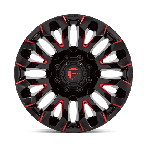 Fuel 1PC | D829 QUAKE | 20.0x10.00 | 8X170 | -18 | GLOSS BLACK MILLED RED TINT
