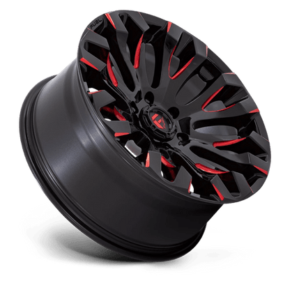Fuel 1PC | D829 QUAKE | 20.0x9.00 | 6X139.7 | 1 | GLOSS BLACK MILLED RED TINT
