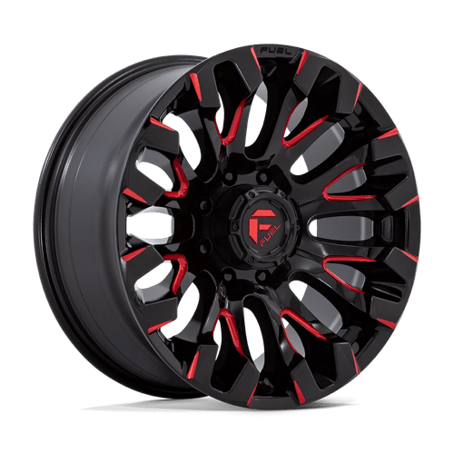 Fuel 1PC | D829 QUAKE | 20.0x9.00 | 8X170 | 1 | GLOSS BLACK MILLED RED TINT