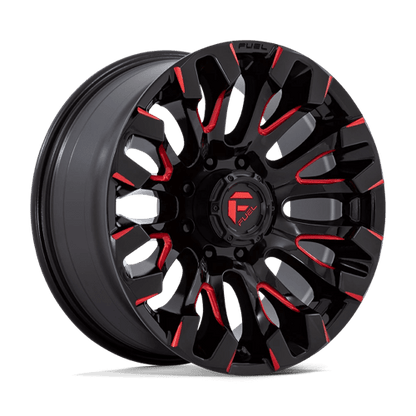 Fuel 1PC | D829 QUAKE | 20.0x9.00 | 8X165.1 | 1 | GLOSS BLACK MILLED RED TINT