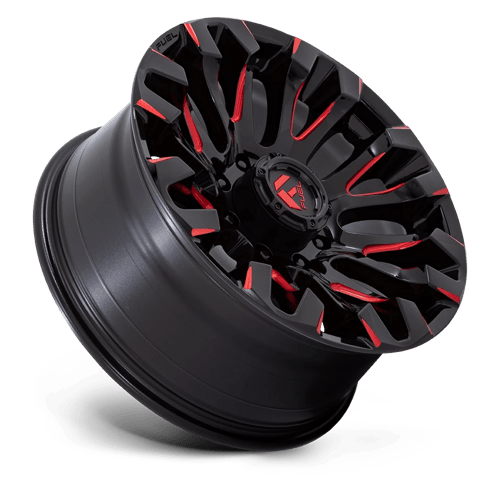 Fuel 1PC | D829 QUAKE | 20.0x9.00 | 8X165.1 | 1 | GLOSS BLACK MILLED RED TINT
