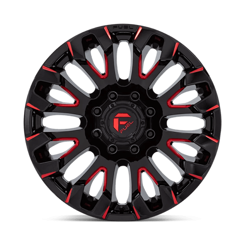 Fuel 1PC | D829 QUAKE | 20.0x9.00 | 8X170 | 1 | GLOSS BLACK MILLED RED TINT