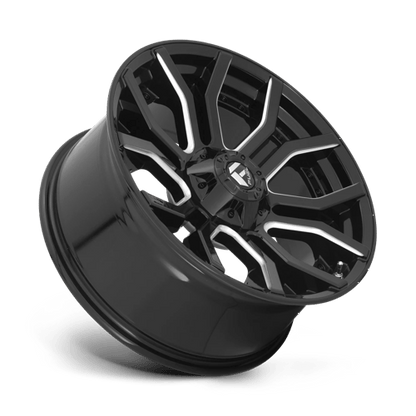 Fuel 1PC | D711 RAGE | 22.0x10.00 | 6X135/6X139.7 | -18 | GLOSS BLACK MILLED