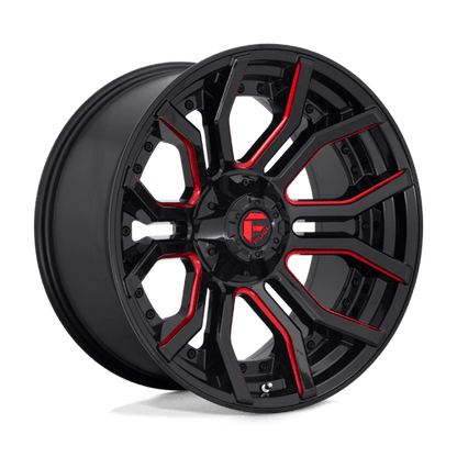 Fuel 1PC | D712 RAGE | 20.0x10.00 | 6X135/6X139.7 | -18 | GLOSS BLACK RED TINTED CLEAR