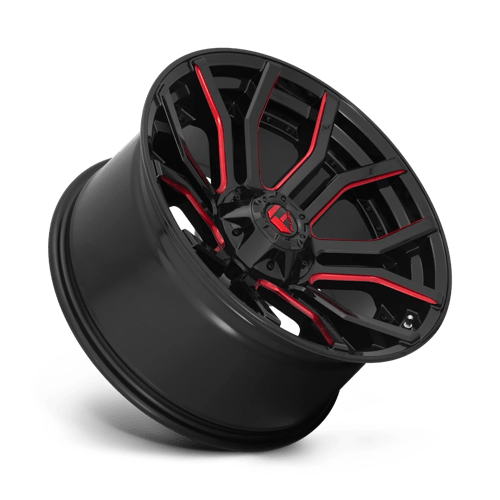 Fuel 1PC | D712 RAGE | 20.0x10.00 | 6X135/6X139.7 | -18 | GLOSS BLACK RED TINTED CLEAR