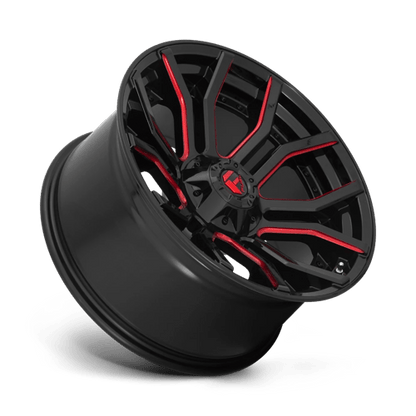 Fuel 1PC | D712 RAGE | 20.0x10.00 | 6X135/6X139.7 | -18 | GLOSS BLACK RED TINTED CLEAR